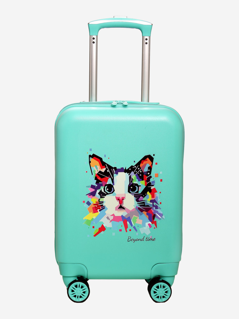 Чемодан детский BEYOND TIME R109 Котик в красках зеленый