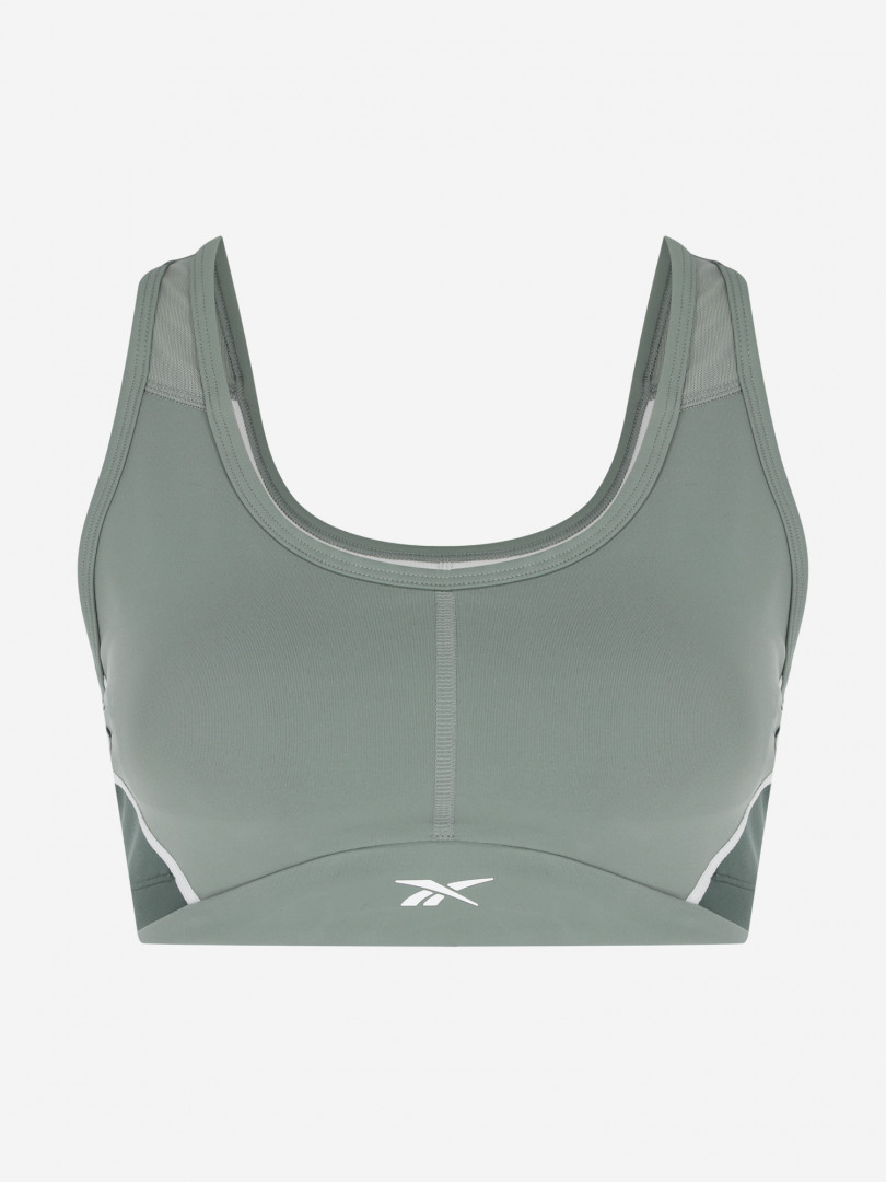 фото Спортивный топ бра reebok lux racer bra, зеленый