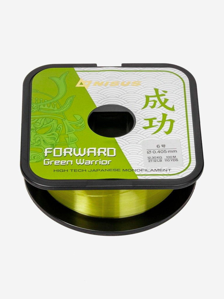 Леска для рыбалки Nisus FORWARD Green Warrior Nylon 0,405мм, 100м, 12,3кг, оливковый
