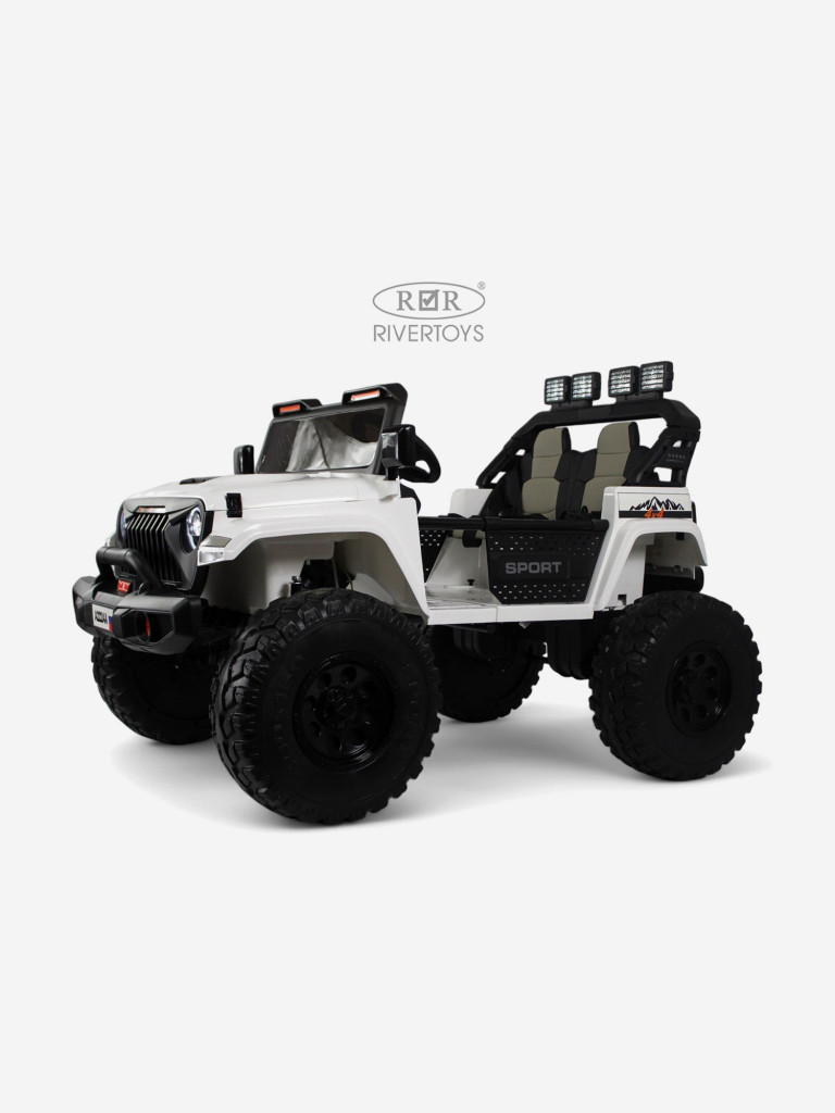 Двухместный 4 WD трансформер электромобиль RIVERTOYS Jeep с пультом