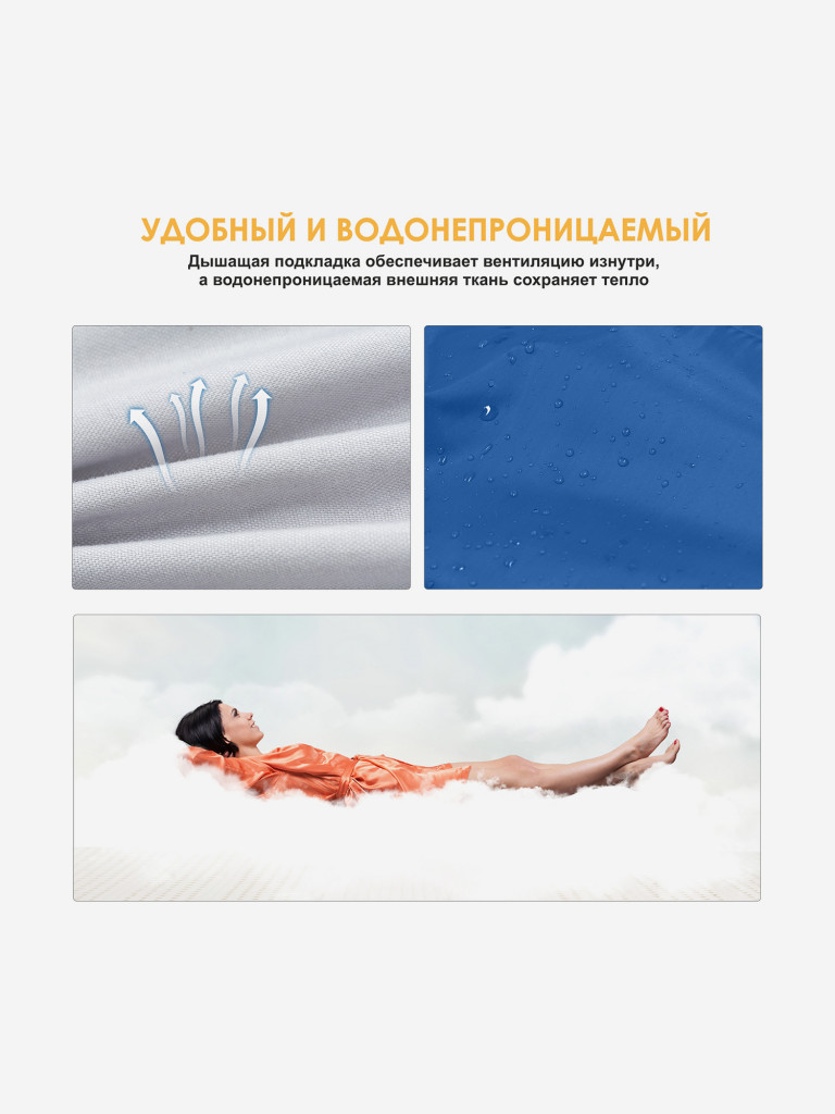 Спальный мешок KingCamp OXYGEN +8С левый, синий