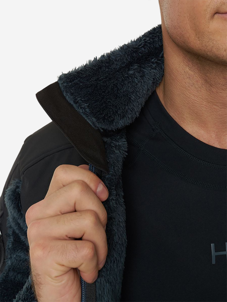 Кофта мужская HUT BORON на молнии для охоты, тёмно-серый / чёрный