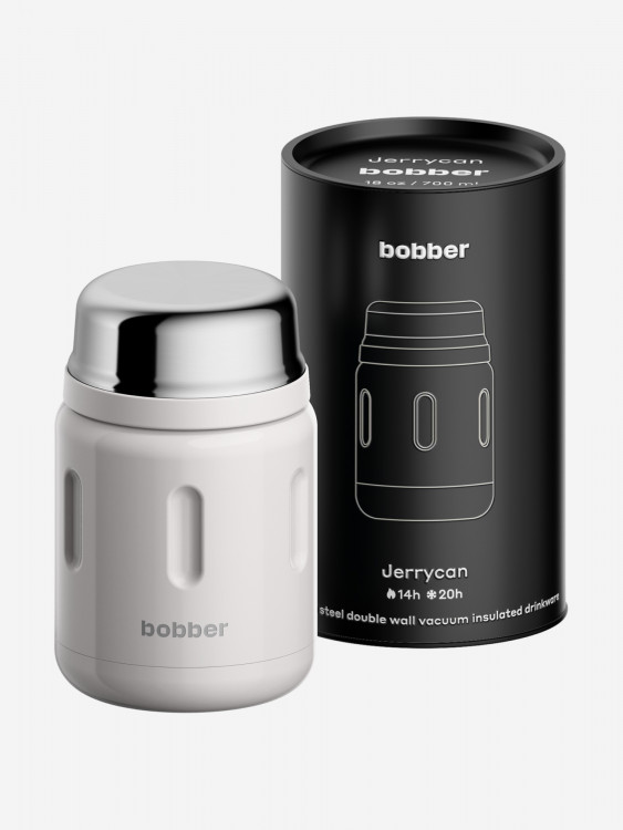 Термос вакуумный для еды BOBBER Jerrycan 700 мл, тепло до 14 часов, серый