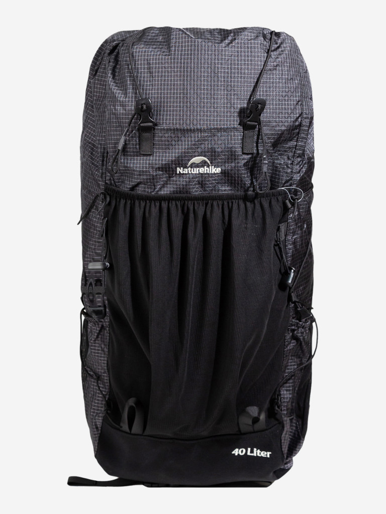 Рюкзак походный Naturehike Rock, 40л + 5л, черный/серый