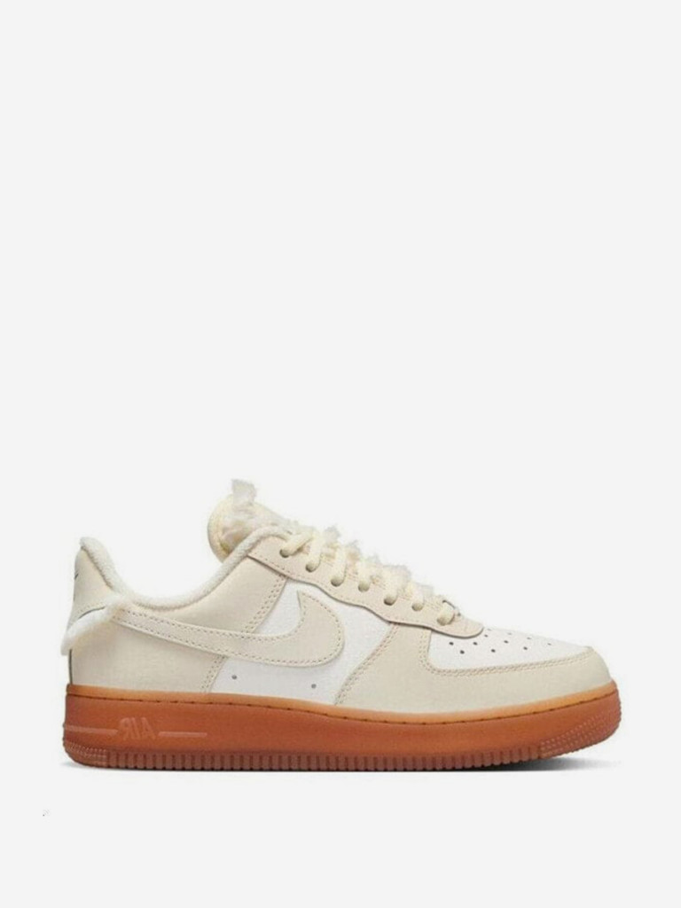Кроссовки Nike Air Force 1 Sail Gum Faux Fur