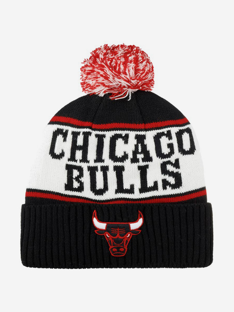 Шапка с помпоном MITCHELL NESS MN1-EU105-WORD-CHIB-BLK Chicago Bulls NBA (черный)