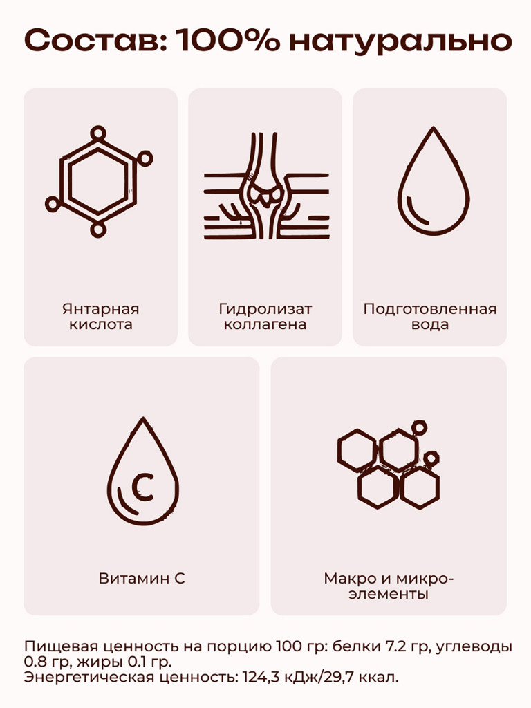 Коллаген пищевой с Янтарной кислотой COLLAGEN PREMIUM Витамин С, 380 мл