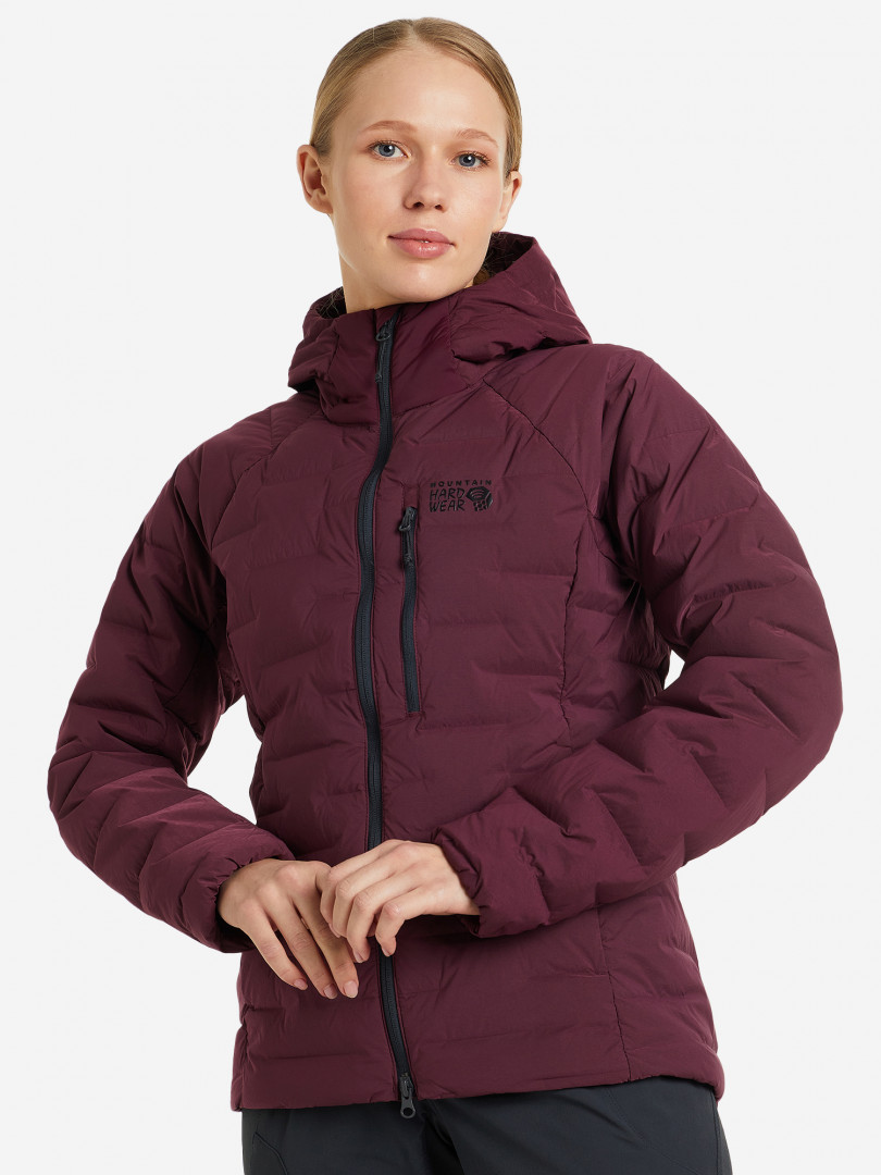 фото Пуховик женский mountain hardwear stretchdown, красный