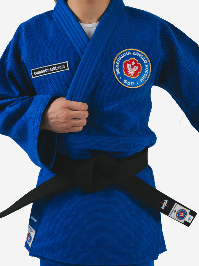 Кимоно для дзюдо подростковое Clinch Judo Gold FDR синее