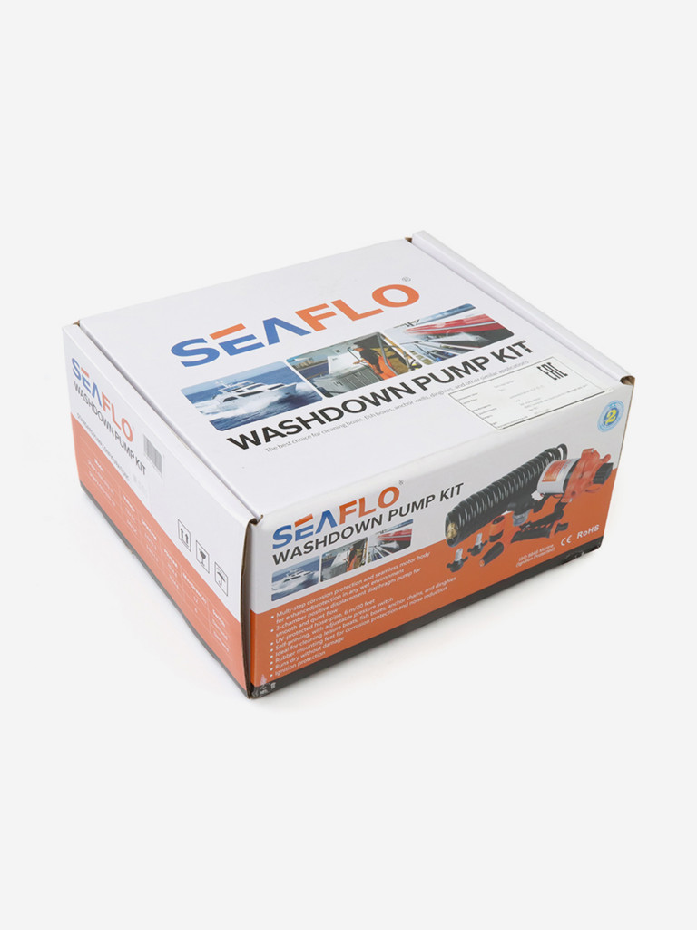 Комплект помывочный SeaFlo, 12V, 13.2 л/мин, 3,5 GPM, 4.8 BAR, 70 PSI