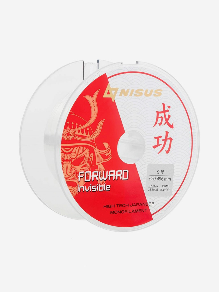 Леска для рыбалки Nisus FORWARD Invisible Nylon 0,496мм, 150м, 17,6кг, прозрачный