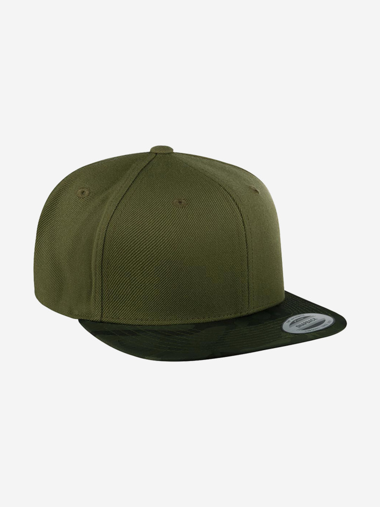 Бейсболка с прямым козырьком FLEXFIT 6089CV (оливковый)