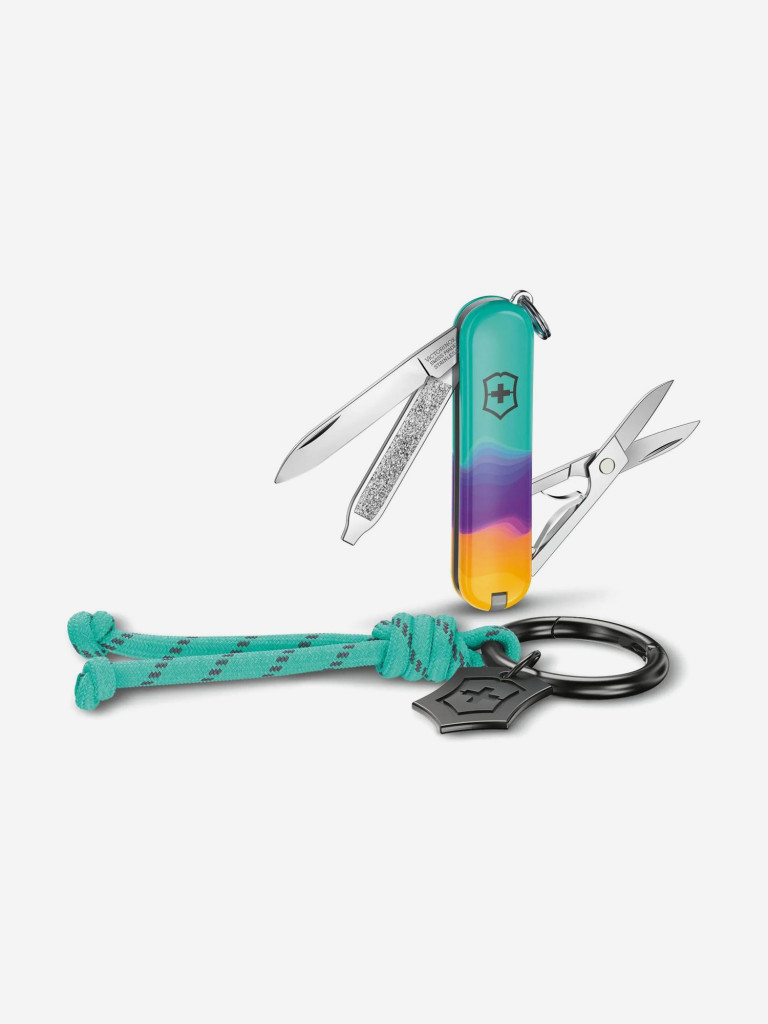 Складной нож Victorinox Classic SD Sydney Style, функций: 7, 58мм, бирюзовый , коробка подарочная, 0.6223.e222