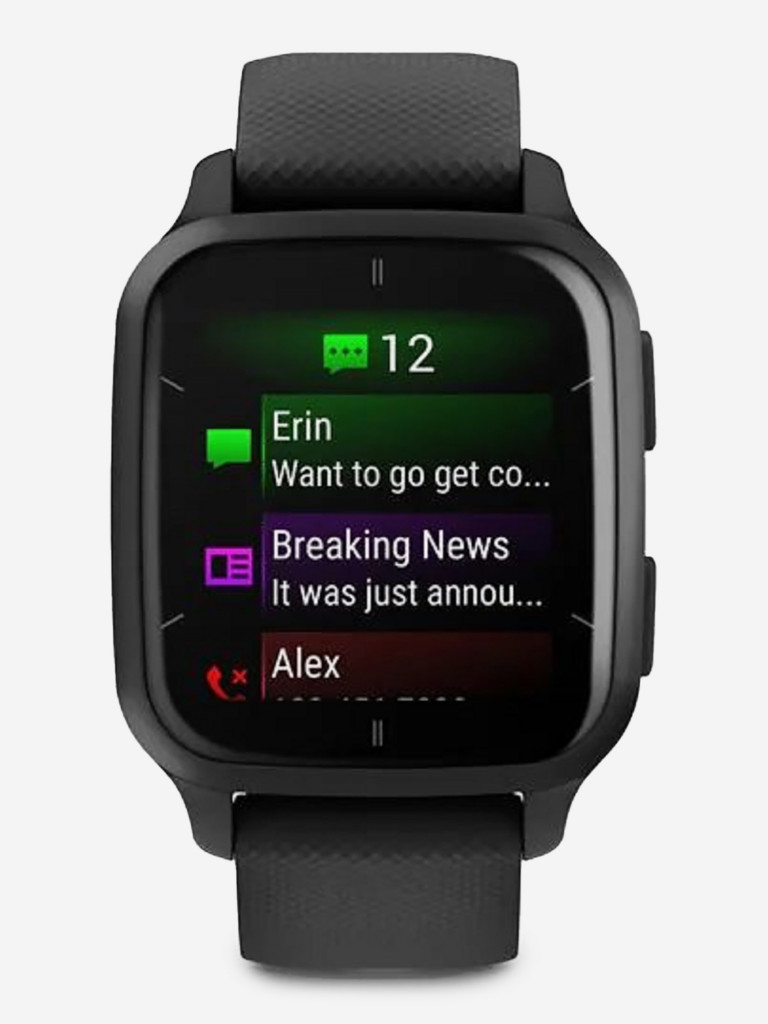 Часы Garmin Venu Sq 2 Music Edition черные с серым алюминиевым безелем 010-02700-10