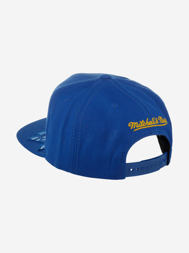 Бейсболка с прямым козырьком MITCHELL NESS 6HSSMM18149-GSWROYA Golden State Warriors NBA