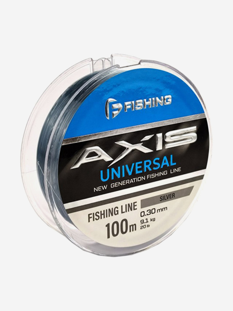 Леска F-FISHING Axis Universal Line Silver 100м 0,30мм 9,1кг/20lb