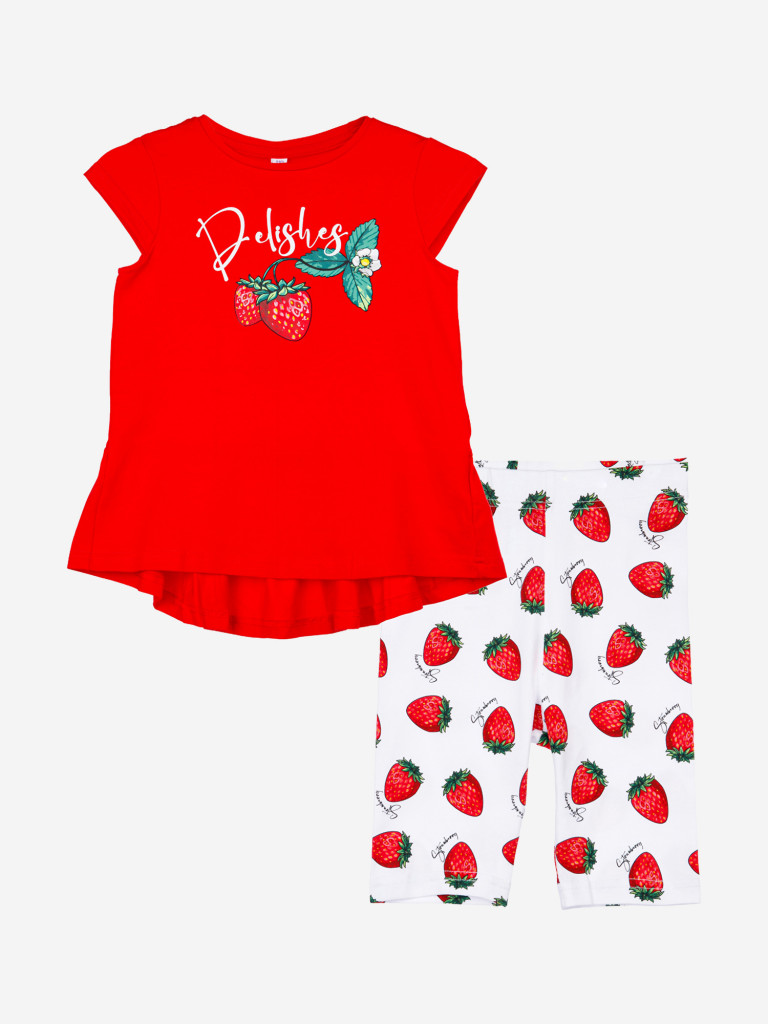 Комплект для девочек: легинсы укороченные, футболка PlayToday