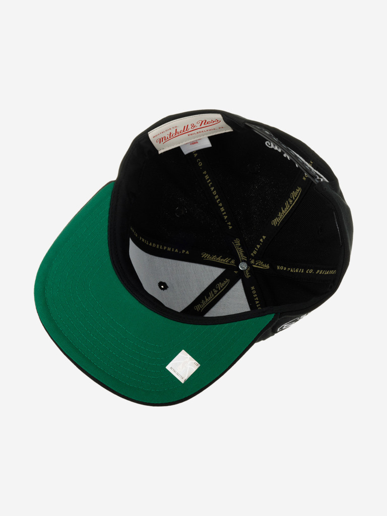 Бейсболка с прямым козырьком MITCHELL NESS HHSS6047-BNEYYPPPBLCK Brooklyn Nets NBA