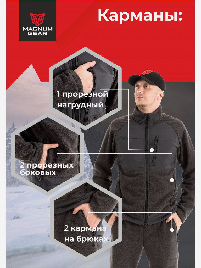 Костюм флисовый MAGNUM GEAR POLAR графит