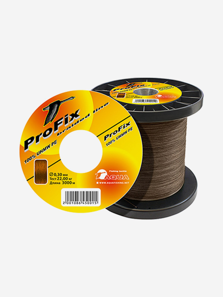 Плетеный шнур для рыбалки Aqua ProFix Brown 0,30mm 3000m