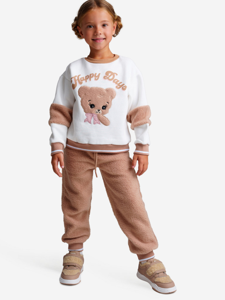 Комплект для девочки: толстовка, брюки PlayToday