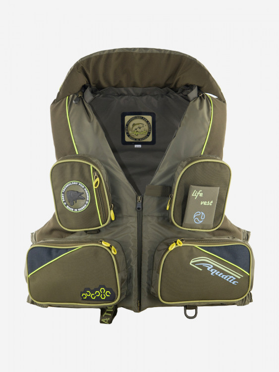 Жилет страховочный Aquatic ЖС-01X (с воротником) для рыбалки