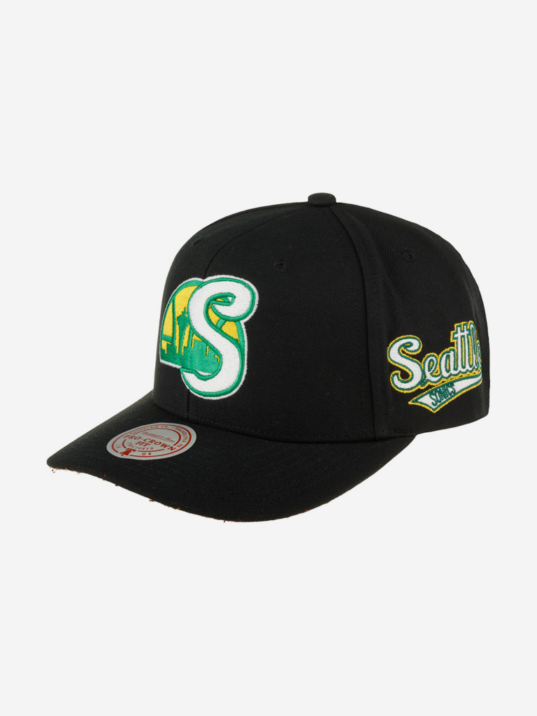 Бейсболка MITCHELL NESS HHSS6278-SSUYYPPPBLCK Seattle Supersonics NBA (черный)