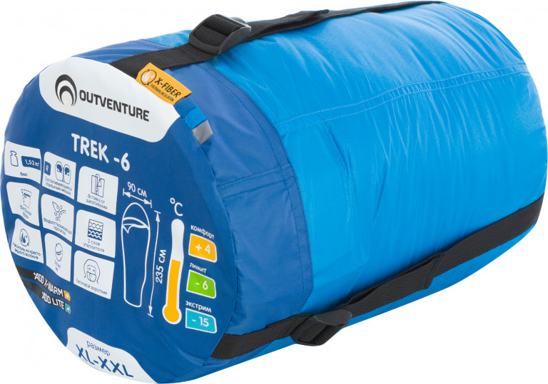 Спальный мешок Outventure TREK T -6 правосторонний