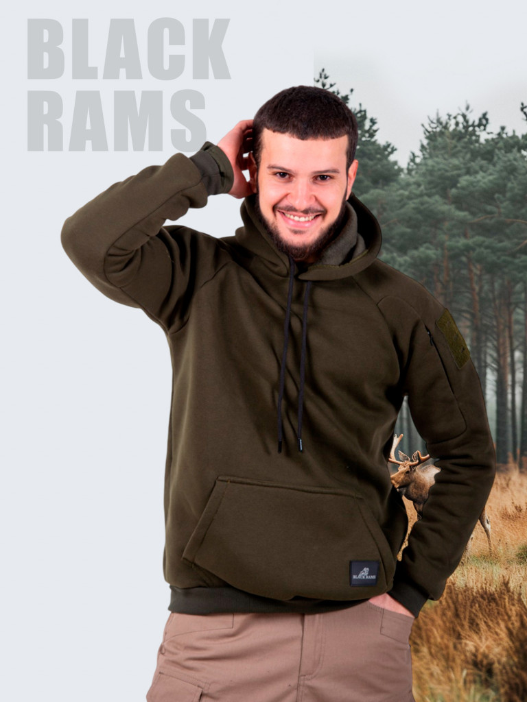 Худи для охоты и рыбалки Black Rams HBR-001 Хаки XXL