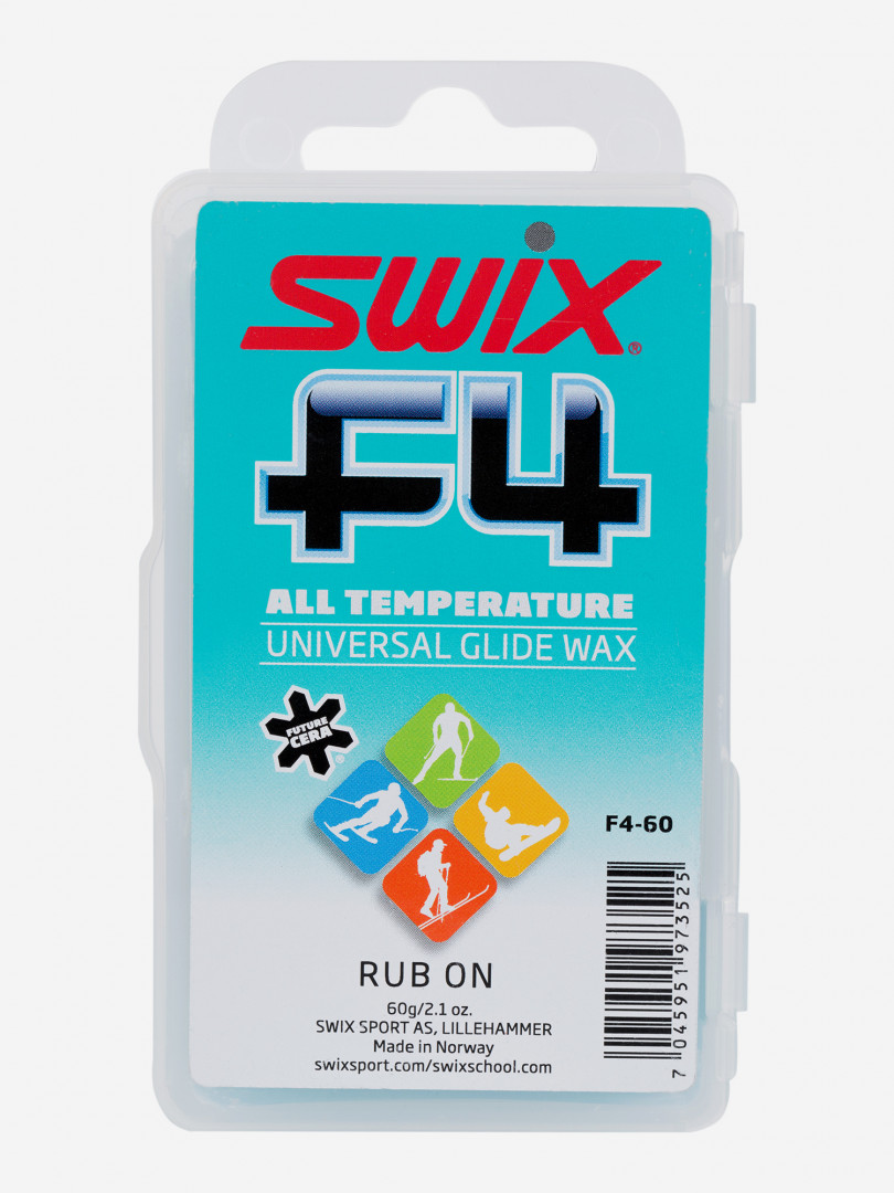 фото Мазь скольжения swix f4-60p, голубой