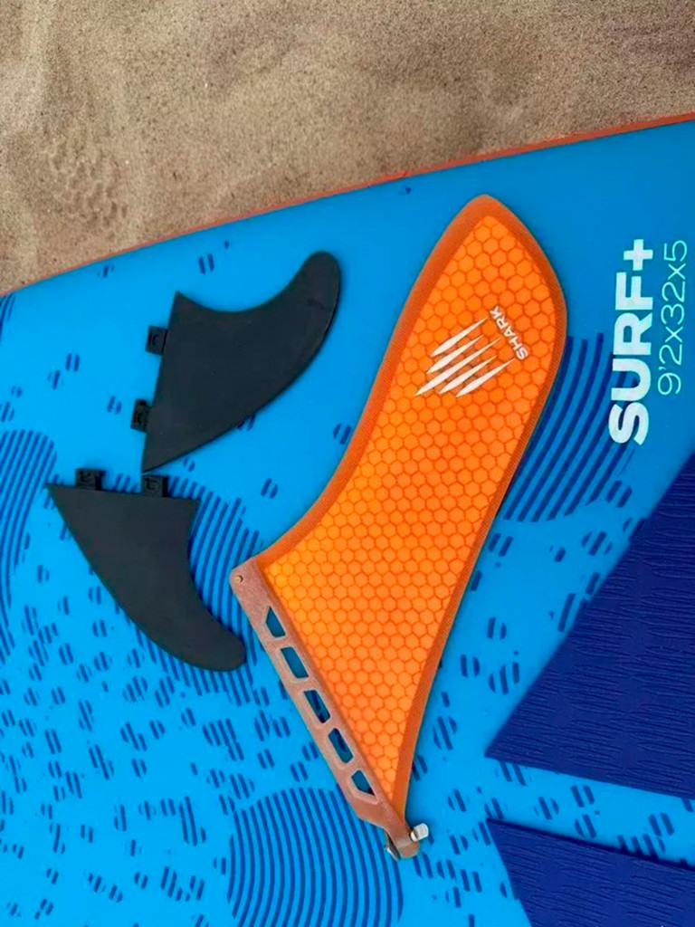 Сапборд надувной двухслойный Shark Surf+ 9.2x32x5, 280x81x12 см