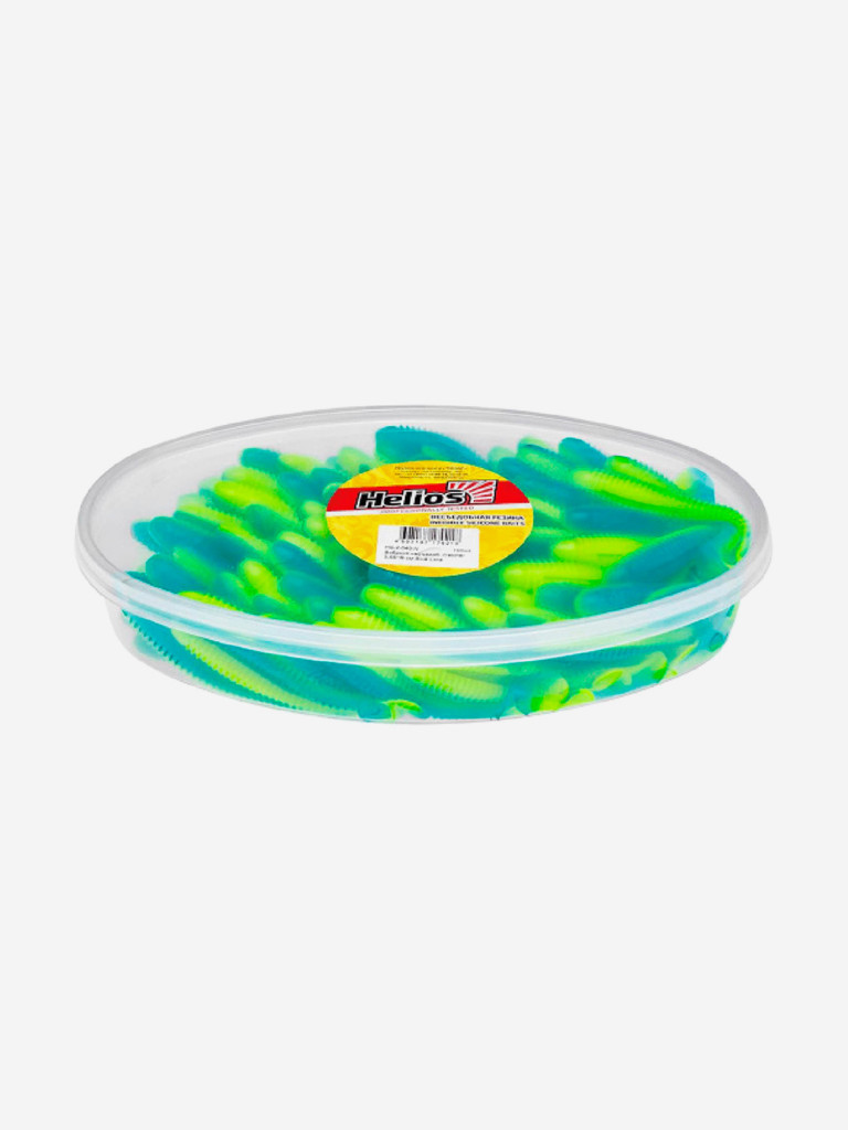 Мягкая приманка Helios Catcher, 3,55'' / 9 см, Blue Lime, 100 шт (HS-2-040-N)