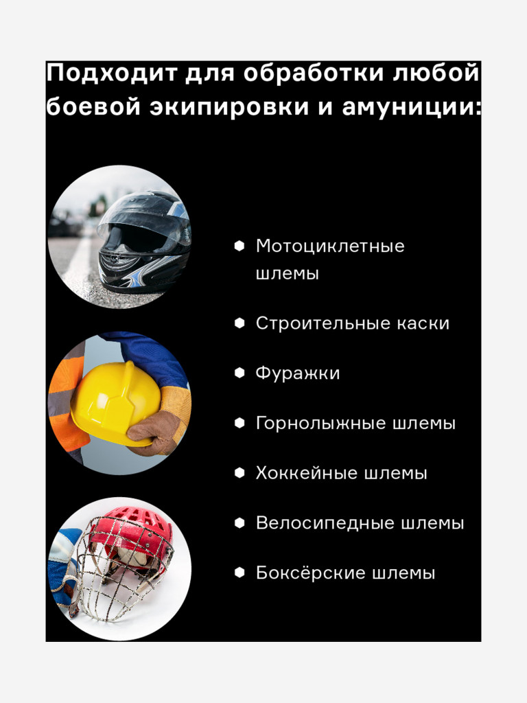 Нейтрализатор запаха Helmetex Pro 50 мл., аромат Protect №50, для обработки  шлемов и головных уборов от бактерий и запаха