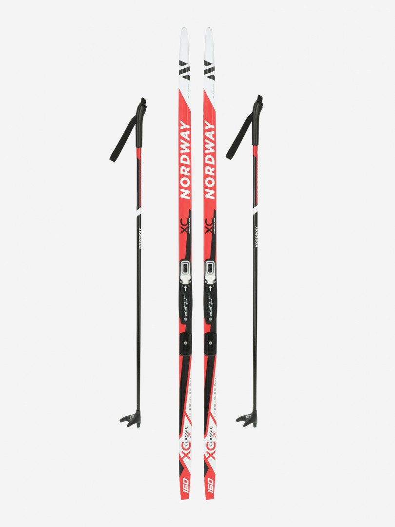 фото Комплект лыжный детский nordway classic nnn, красный