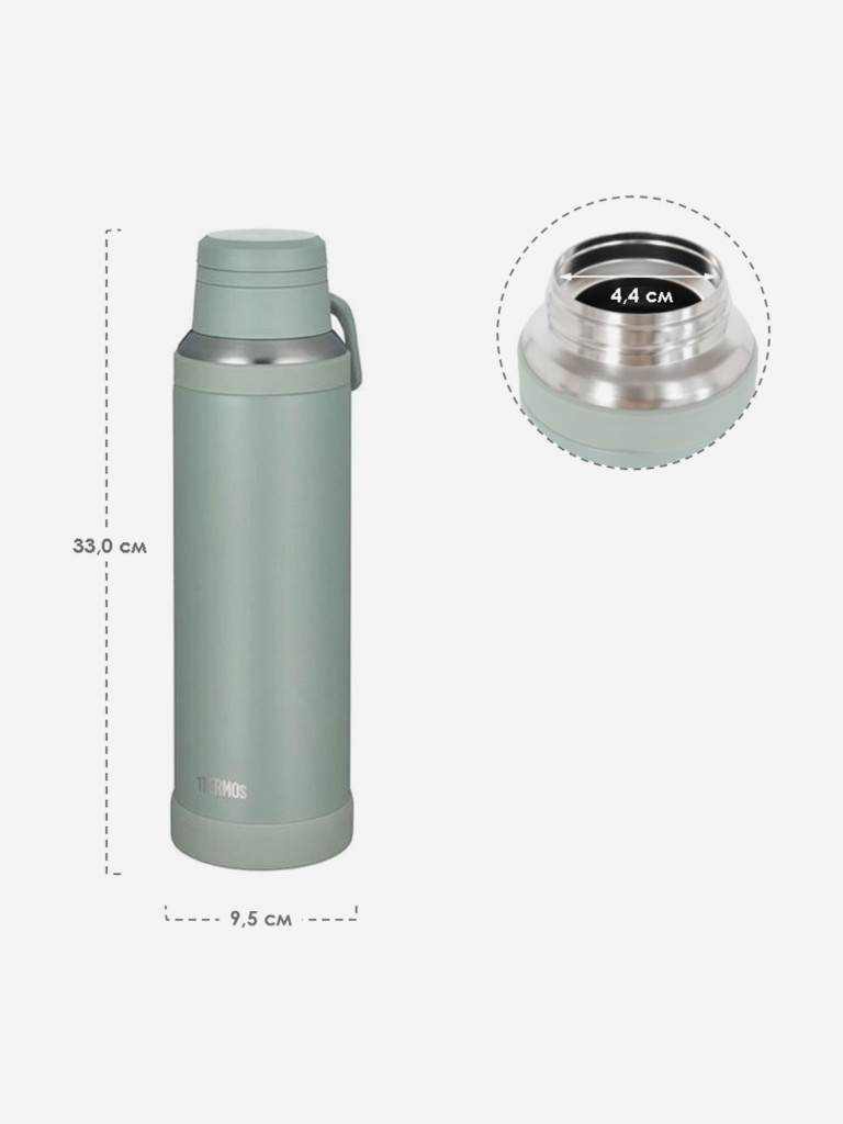 Лёгкая термокружка с ручкой 1,5 л THERMOS JOY-1500 зелёная