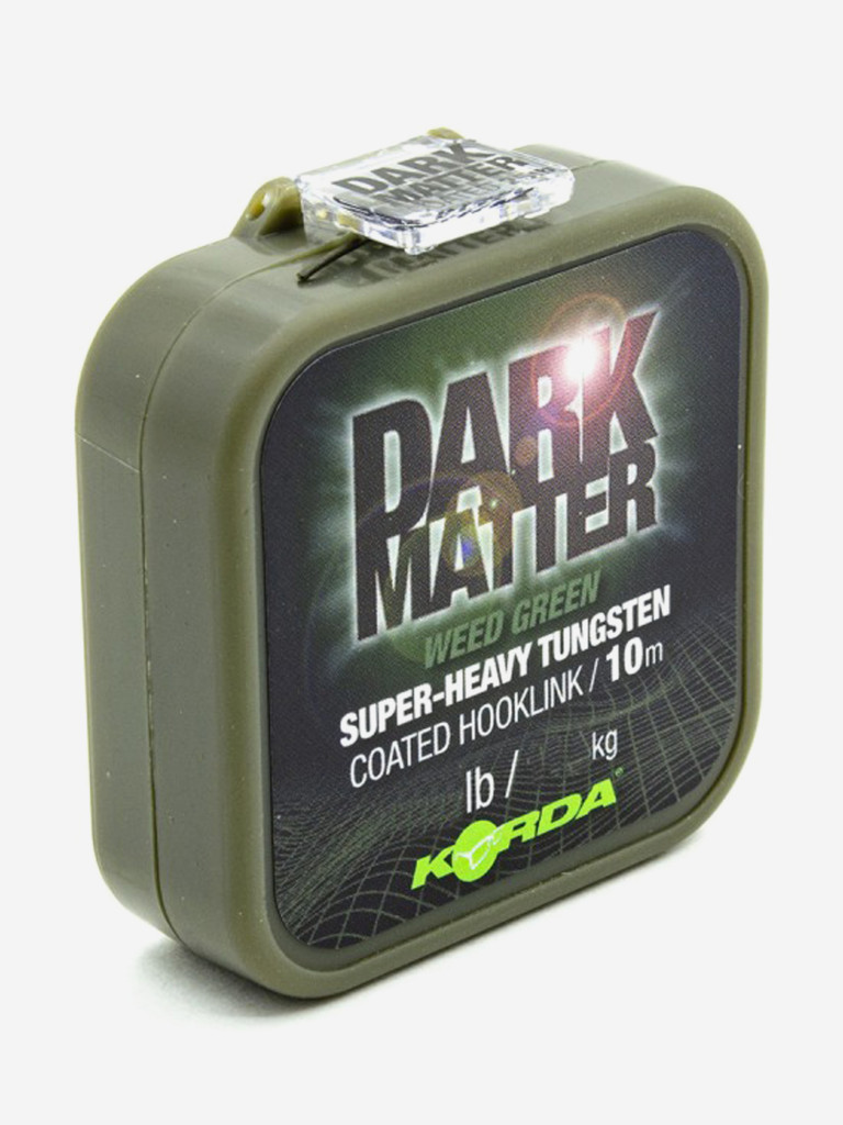 Поводковый материал KORDA Dark Matter Tungsten Coated Braid Weed Green 18lb 10м
