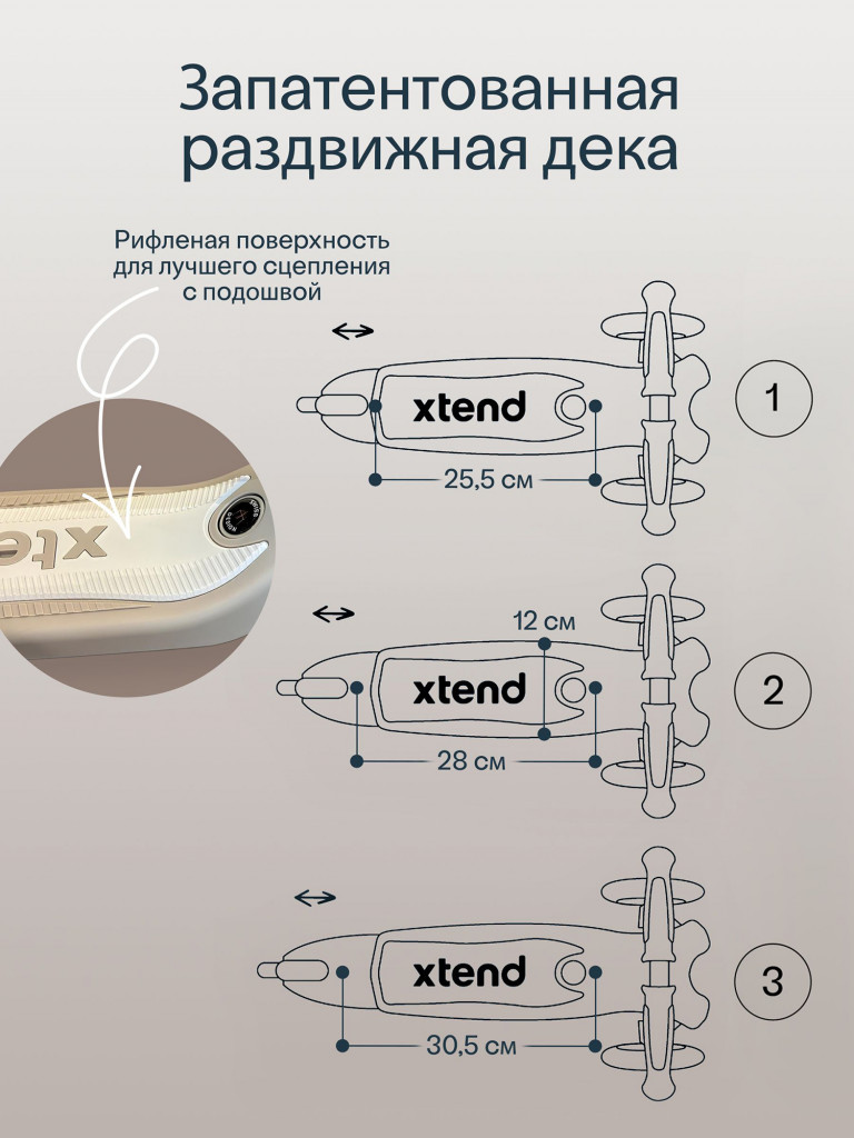 Самокат трехколесный детский SmarTrike Xtend Mini+ , складной, растущий, для детей от 2 до 9 лет