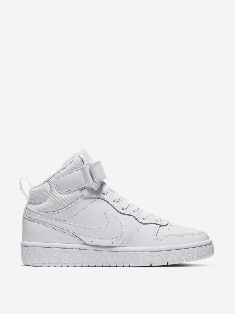 фото Кеды детские nike court borough mid 2 (gs), белый