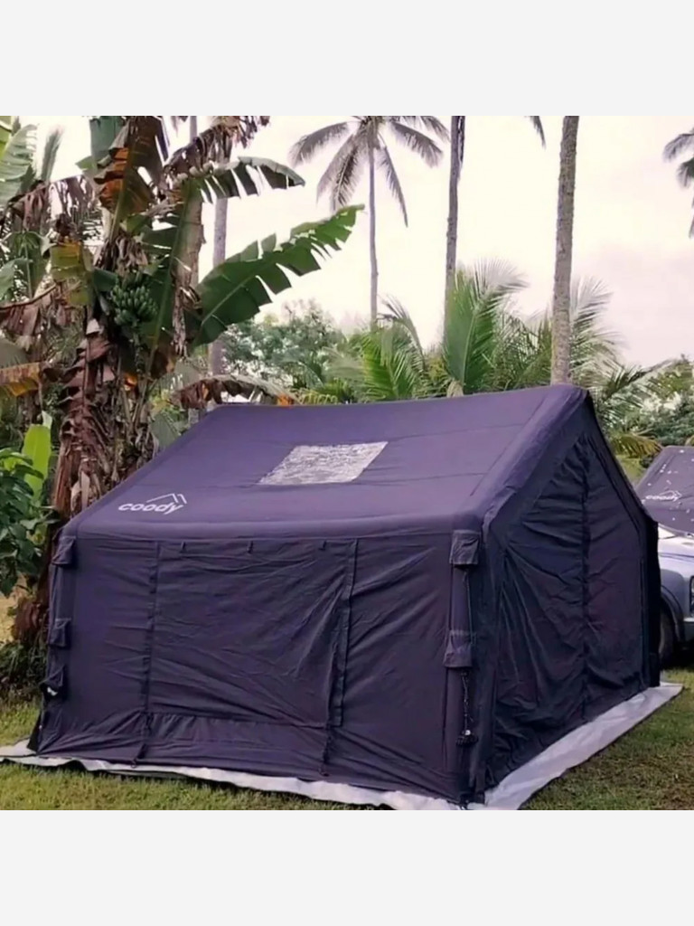 Надувная палатка Coody 10 Black, 4–6 человек, 9.9 м², модульная система HUB