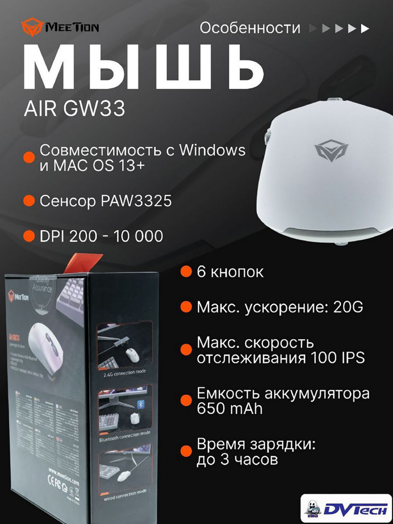 Игровая мышь MEETION GW33