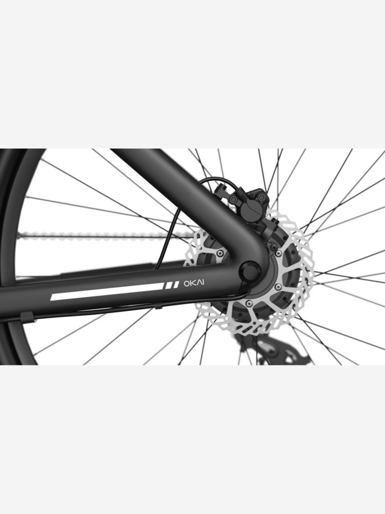 Городской электровелосипед OKAI EB60 LyteCycle, 27.5", 550W в пике, пробег до 100км, нагрузка до 150кг