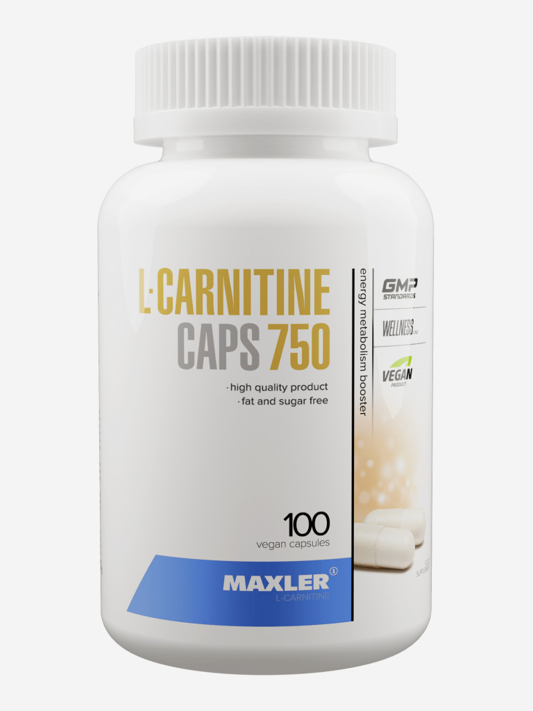 L-карнитин в капсулах Maxler L-Carnitine 750 mg, 100 капсул