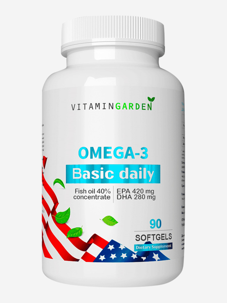 Омега 3 VITAMIN GARDEN BASIC DAILY, 90 капсул