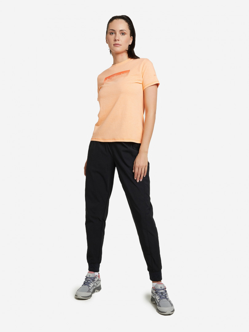 фото Футболка женская columbia sun trek ss graphic tee, оранжевый