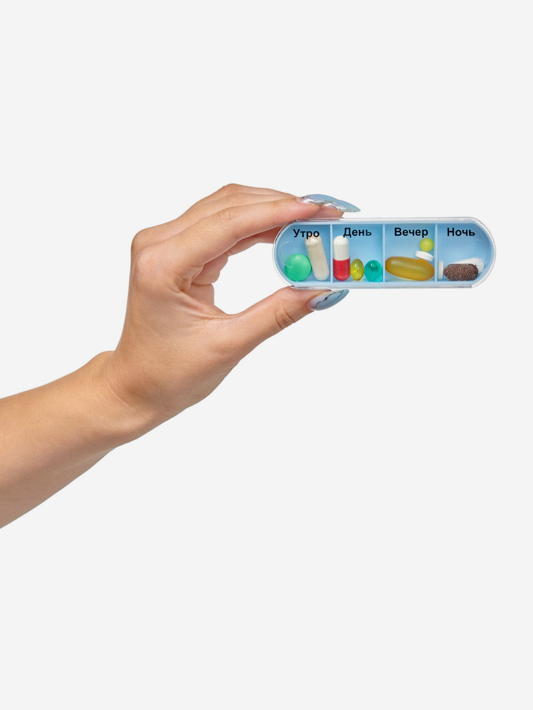 Контейнер для таблеток «НЕДЕЛЬКА», голубой