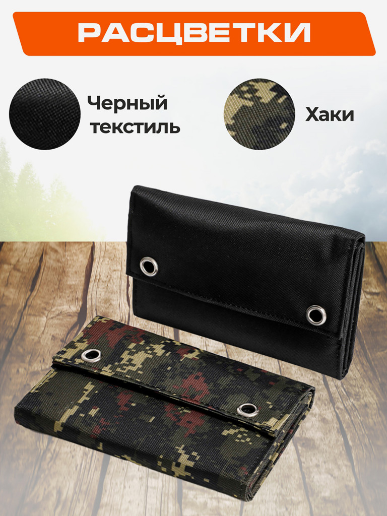 Портативная солнечная батарея для зарядки телефона 15W 5v
