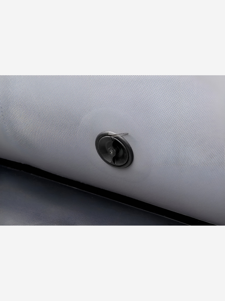 Лодка ПВХ YUKONA 260 GT под мотор двухместная надувная гребная для рыбалки со складным пайолом, серая