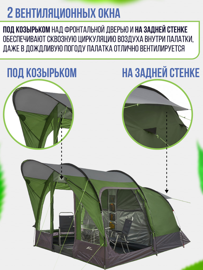 Четырехместная кемпинговая палатка Trek Planet Siena Lux 4