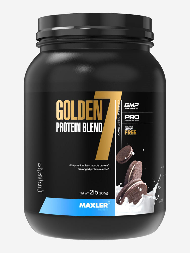 МАКСЛЕР Голден 7 Протеин многокомпонентный Печенье и крем / MAXLER Gold. 7 Prot. Bl. C&C 907 г