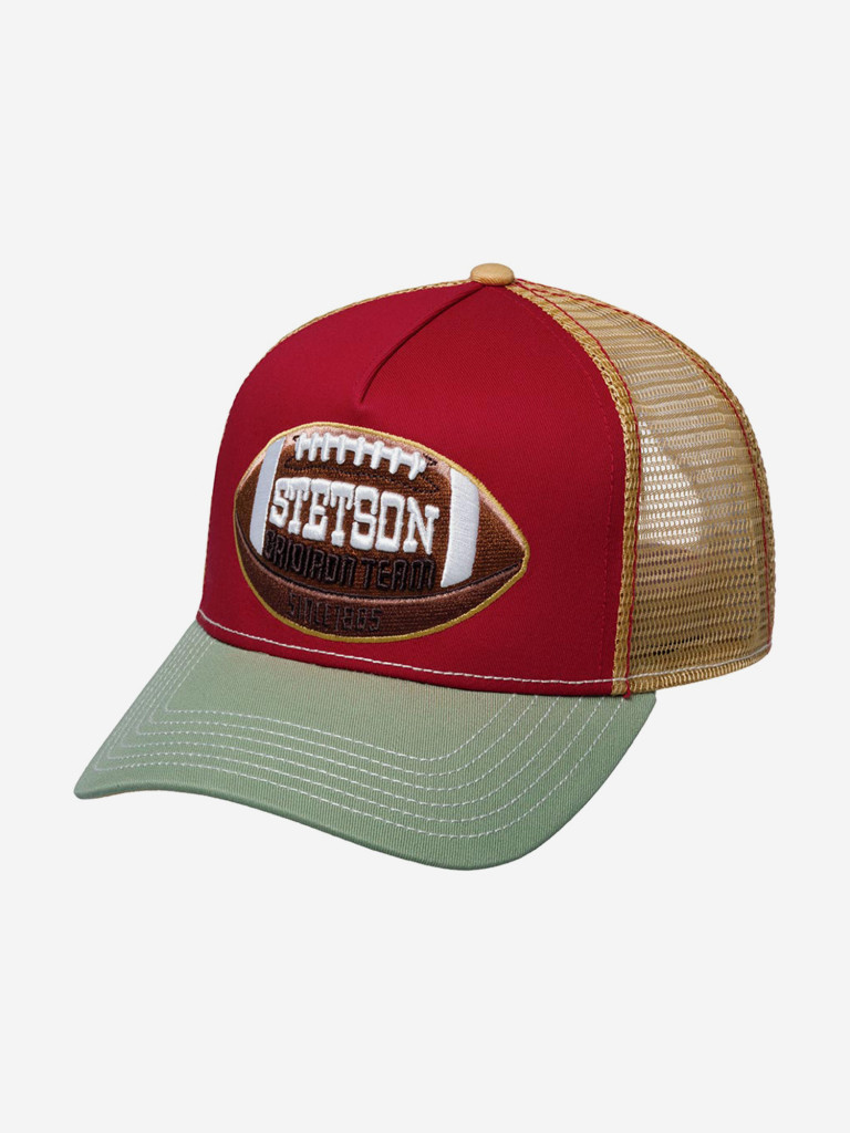 Бейсболка с сеточкой STETSON 7751178 TRUCKER CAP COLLEGE FOOTBALL (оливковый)